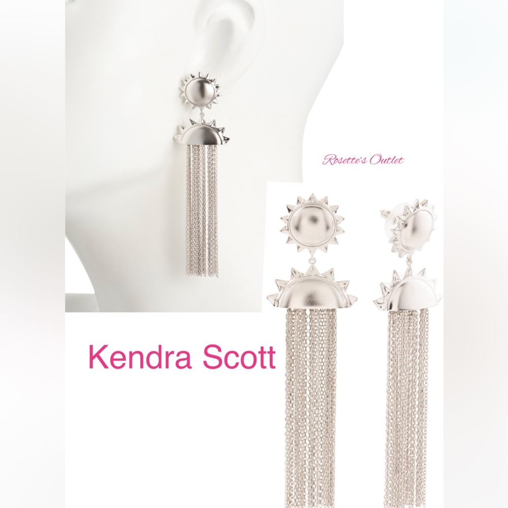 Kendra Scott “Sienna sun” Rhodium earrings new with tag